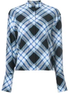 DIANE VON FURSTENBERG DVF DIANE VON FURSTENBERG CHECKED BLOUSE - BLUE