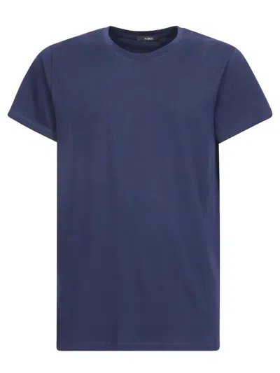 14bros Crew-neck T-shirt In Blue