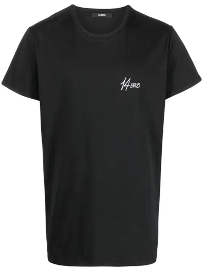 14bros Logo-print Cotton T-shirt In Multi