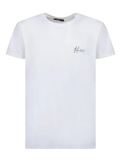 14bros Logo-print T-shirt In White
