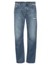 14bros Man Denim Pants Blue Size 33 Cotton In Blue