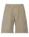 14bros Man Shorts & Bermuda Shorts Khaki Size L Cotton In Beige