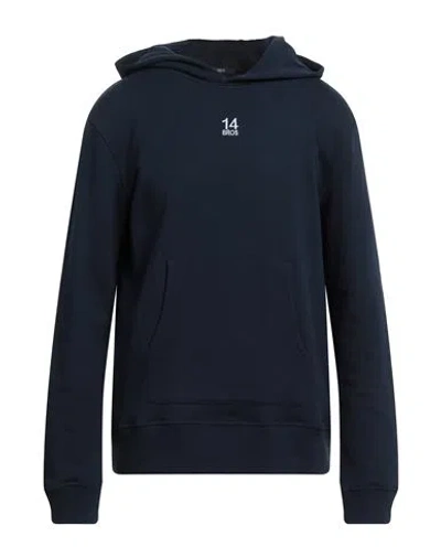 14bros Man Sweatshirt Midnight Blue Size M Cotton