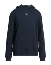 14bros Man Sweatshirt Navy Size Xl Cotton In Navy Blue
