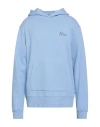 14bros Man Sweatshirt Sky Blue Size Xl Cotton, Polyester In Blue