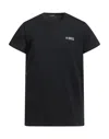 14bros Printed Cotton T-shirt In Black