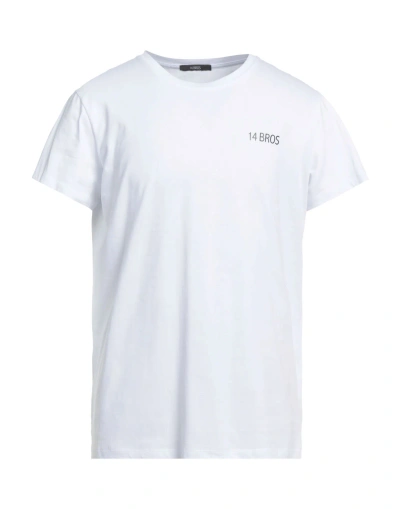 14bros Man T-shirt White Size Xl Cotton