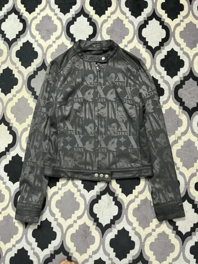Pre-owned 14th Addiction Chromosomein Waxed Jacket Aop Lgb Style In Black