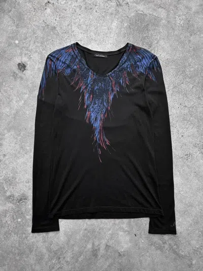 Pre-owned 14th Addiction X If Six Was Nine 14th Addiction ‘aztecs Journey' Feather Longsleeve In Black