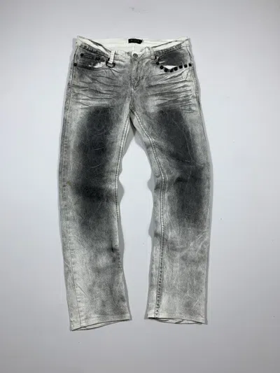Pre-owned 14th Addiction X If Six Was Nine Japanese Distressed Ruj Denim Pants In White