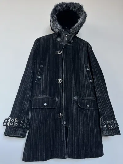 Pre-owned 14th Addiction X Kmrii Japanese In The Attic Fur Gothic Jacket Seditionaries Punk