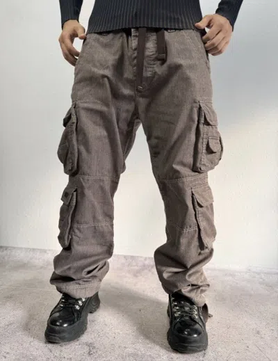Pre-owned 14th Addiction X Le Grande Bleu L G B Junya Watanabe Style G Star Raw Cargo Pants Bondage Goa In Grey