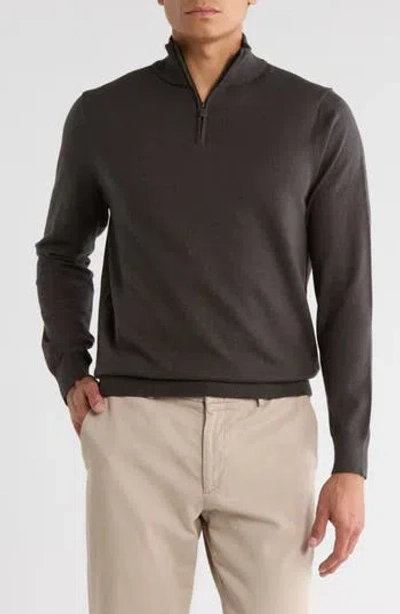 14th & Union 14th And Union Cotton Cashmere Quarter Zip Trim Fit Sweater In Gold