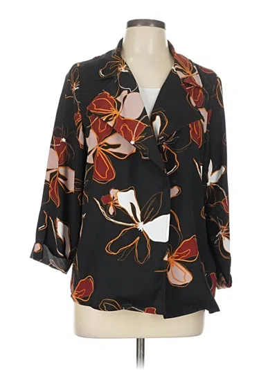 Pre-owned 14th & Union 3/4 Sleeve Blouse In Black