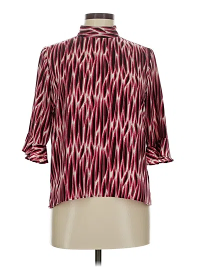 Pre-owned 14th & Union 3/4 Sleeve Blouse In Burgundy