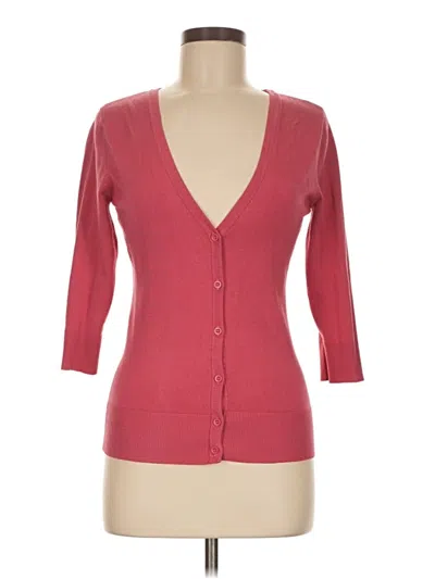 Pre-owned 14th & Union 3/4 Sleeve Top Burgundy Sweetheart Neckline Tops