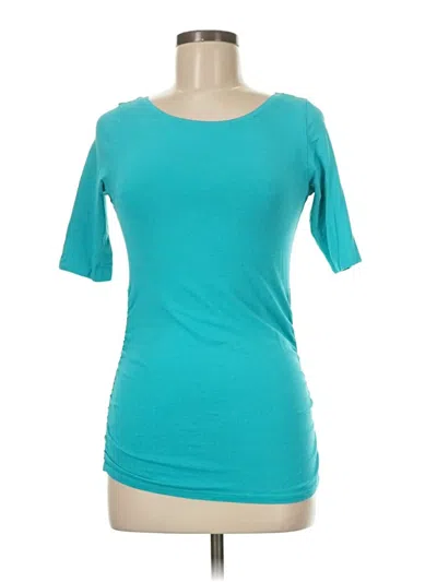 Pre-owned 14th & Union 3/4 Sleeve T-shirt In Blue