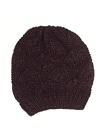 Pre-owned 14th & Union Beanie Hat In Burgundy