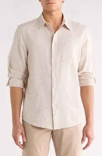 14th & Union Button Down Long Sleeve Shirt In Neutral