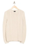 14th & Union Cable Knit Sweater In Beige Oatmeal Heather