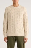 14th & Union Cable Knit Sweater In Neutral
