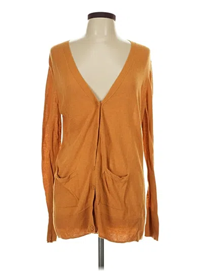 Pre-owned 14th & Union Cardigan Sweater In Orange