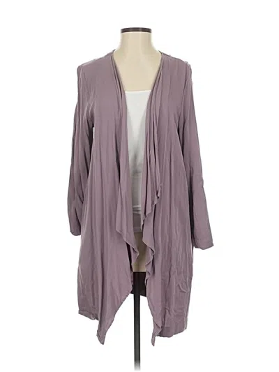 Pre-owned 14th & Union Cardigan Sweater In Purple