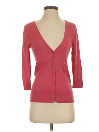 Pre-owned 14th & Union Cardigan Sweater In Red