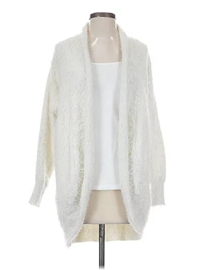 Pre-owned 14th & Union Cardigan Sweater In White