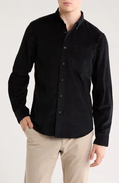 14th & Union Corduroy Button-down Shirt In Black