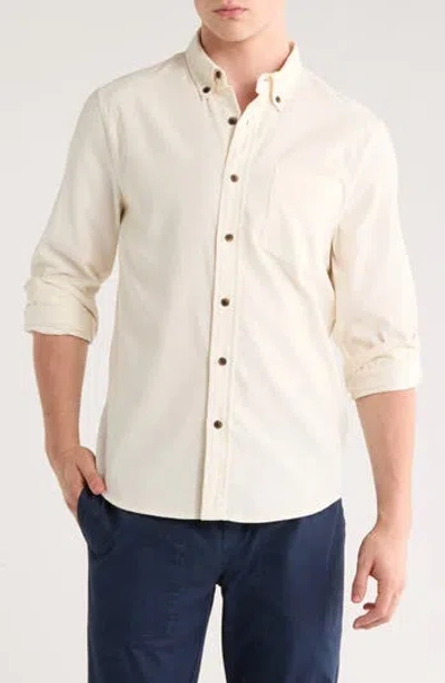 14th & Union Corduroy Button-down Shirt In Neutral