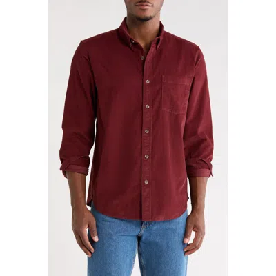 14th & Union Corduroy Button-down Shirt In White