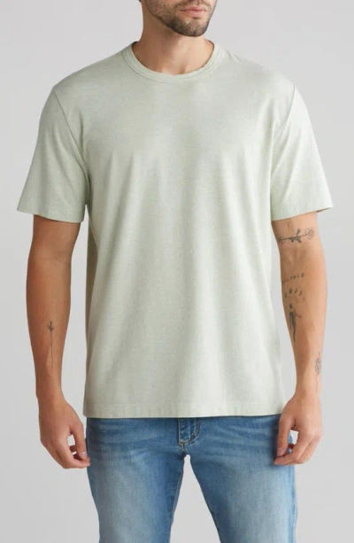 14th & Union Cotton Blend Crewneck T-shirt In Green Pastel Heather