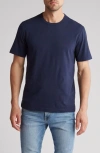 14th & Union Cotton Blend Crewneck T-shirt In Navy Blazer