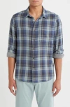 14th & Union Duofold Flannel Button-up Shirt In Blue