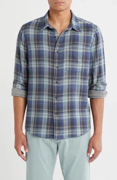 14th & Union Duofold Flannel Button-up Shirt In Blue