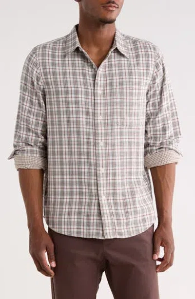 14th & Union Duofold Flannel Button-up Shirt In Gray