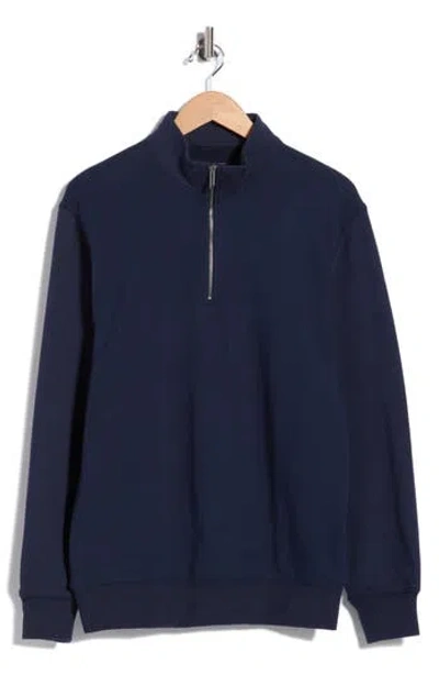 14th & Union French Terry Quarter Zip Sweatshirt In Blue