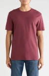 14th & Union Interlock T-shirt In Burgundy