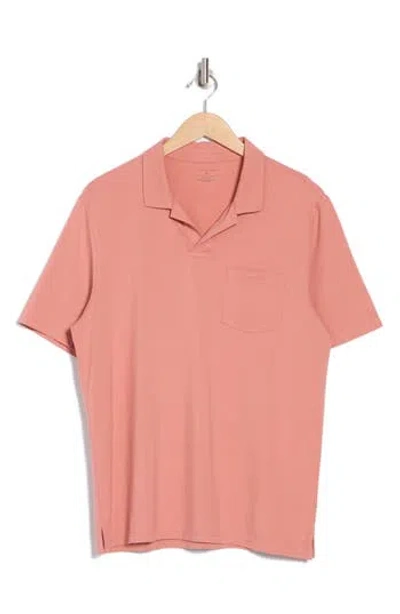 14th & Union Johnny Collar Polo In Pink Desert