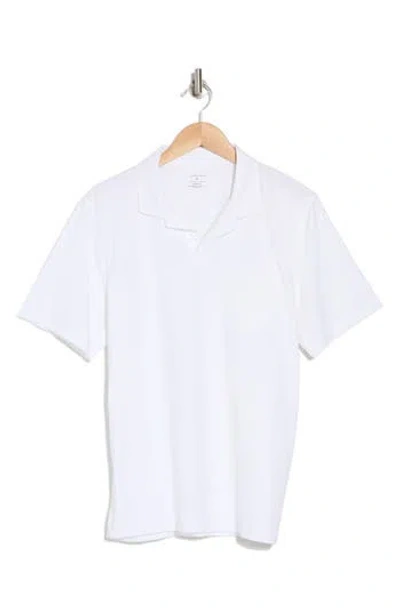 14th & Union Johnny Collar Polo In White