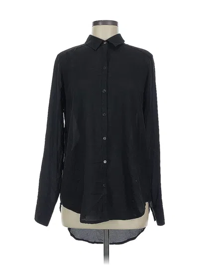 Pre-owned 14th & Union Long Sleeve Blouse In Black