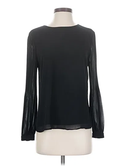 Pre-owned 14th & Union Long Sleeve Blouse In Black