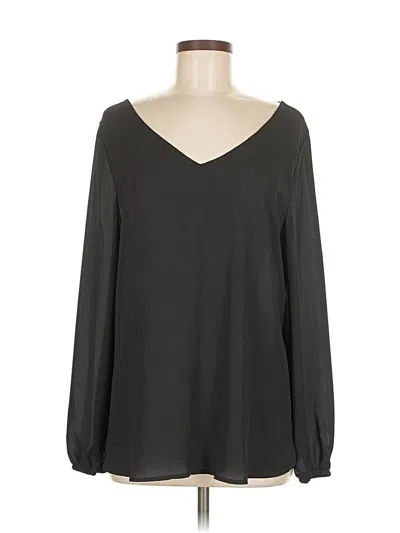 Pre-owned 14th & Union Long Sleeve Blouse In Gray