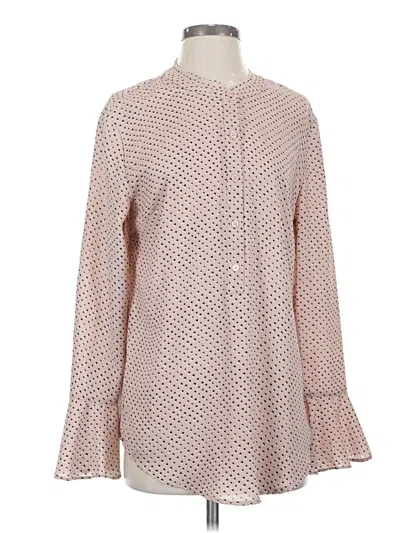 Pre-owned 14th & Union Long Sleeve Blouse In Pink