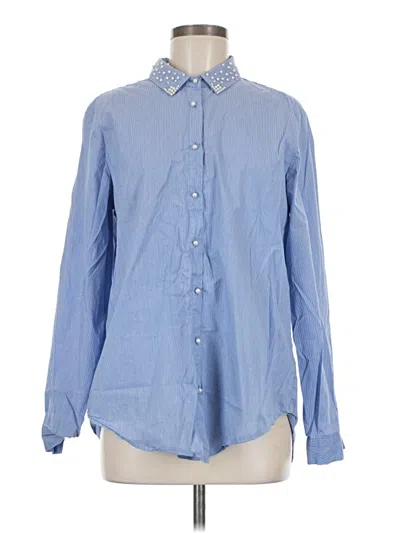 Pre-owned 14th & Union Long Sleeve Button Down Shirt In Blue