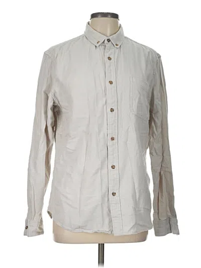 Pre-owned 14th & Union Long Sleeve Button Down Shirt In Gray