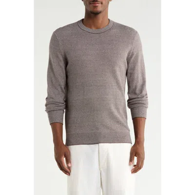 14th & Union Long Sleeve Crew Sweater In Gray