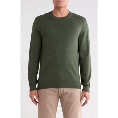 14th & Union Long Sleeve Crew Sweater In Green