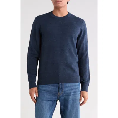 14th & Union Long Sleeve Crew Sweater In Blue